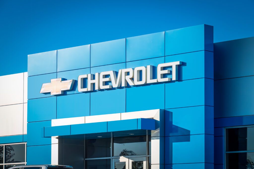 Upland, USA – November 15, 2022: The familiar bow tie logo, the Chevrolet brand name and vehicle designs that respond to driver needs promise sales and service throughout America and around the world. Chevrolet, also known as Chevrolet Motor Division, is an American automobile division of the American manufacturer General Motors.