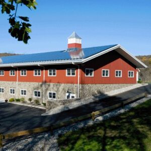 An Agricultural Storage House With Solar Roofing