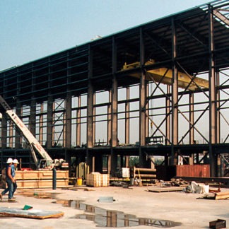 A Paper Steel Site With Lifting in Progress
