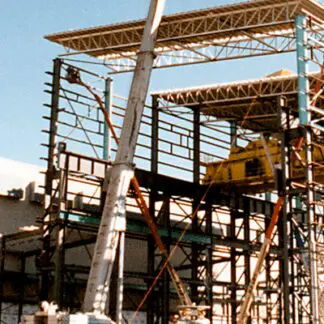 An Iron Framework With Roof Structure