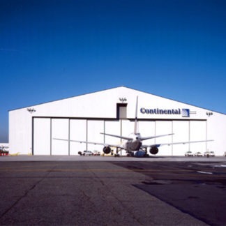 The Front of a Warehouse Facility With Sliding Shutters