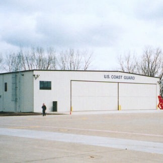 A White Color US Coast Facility With Two Shutters